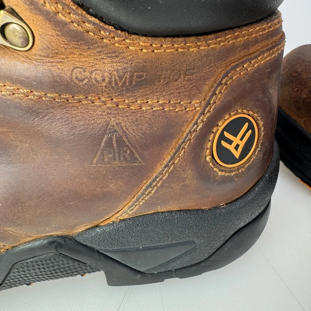 Hawx Composite Toe Work Boot Men 11 Brown Leather ASTM F2413-17 Safety Footwear